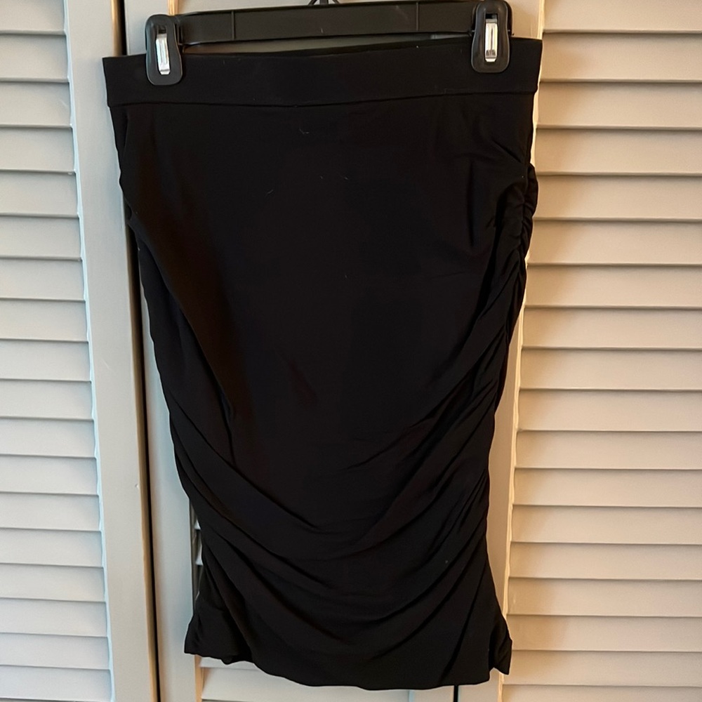 Club Monaco - Black Jersey Ruched Skirt - Size Medium